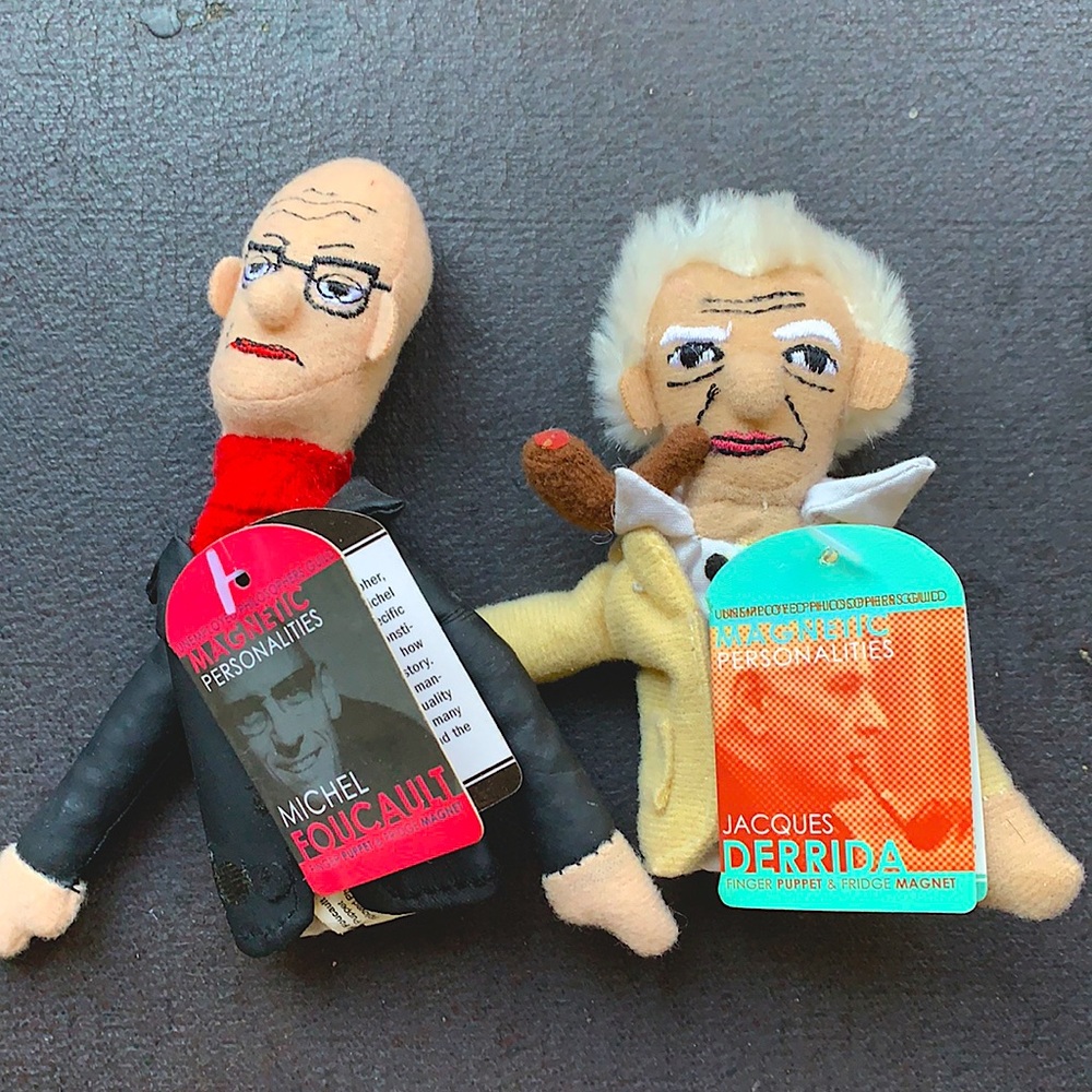 Foucault & Derrida Finger Puppets / Magnets